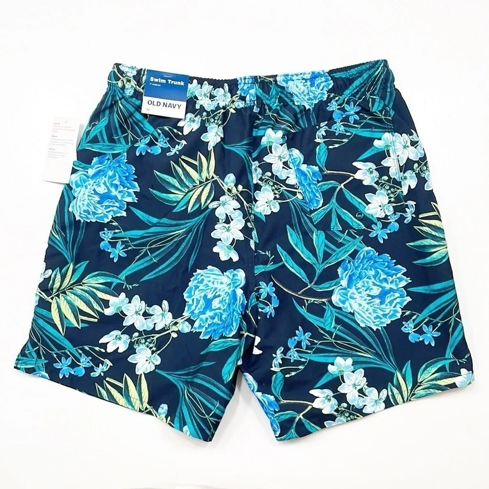 NEW Old Navy tropical print swim trunks